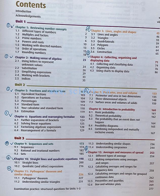 Cambridge IGCSE Mathematics core and extended coursebook  二手英文教材 第3张