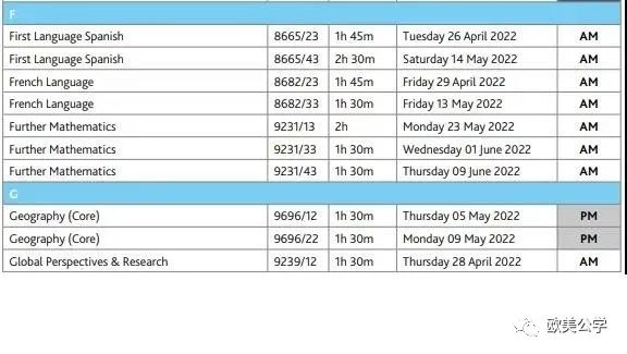 3大考试局公布了2022年A-Level夏季考试时间表 建议收藏  A-level 考试 第9张
