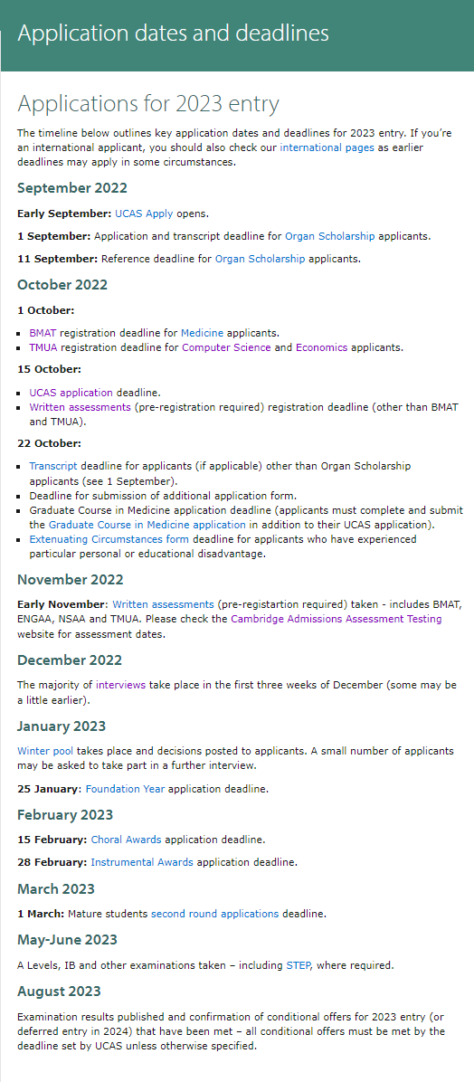 牛津、剑桥大学官网官方发布2023年申请时间线！  牛津大学 剑桥大学 英国留学 第3张