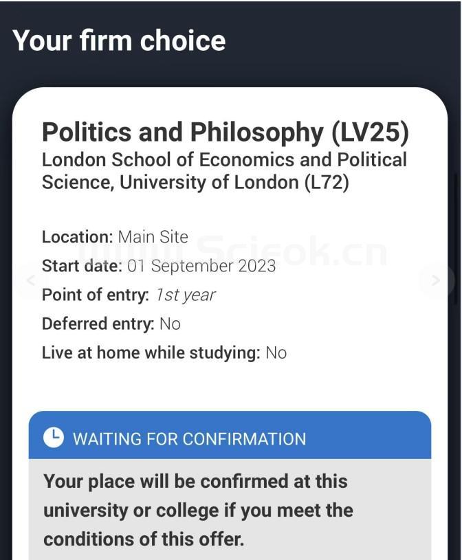 深国交3月29日已有不少同学收到 伦敦政经LSE 2023/24人文社科Offer  英国留学 Winnie 第1张